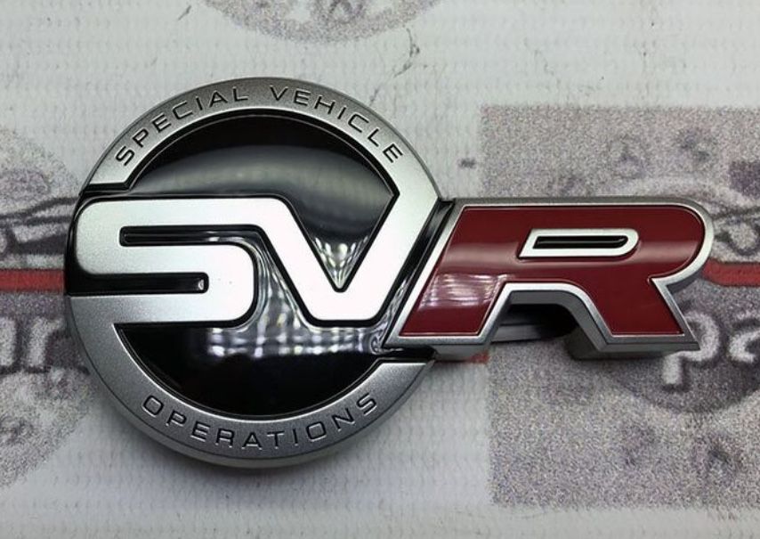 Эмблема (шильдик) в решетку радиатора "SVR" Range Rover Sport L494