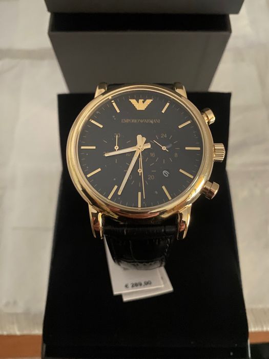 Okazja!! Orginalny Zegarek Emporio&Armani ZŁOTY, cały zestaw.