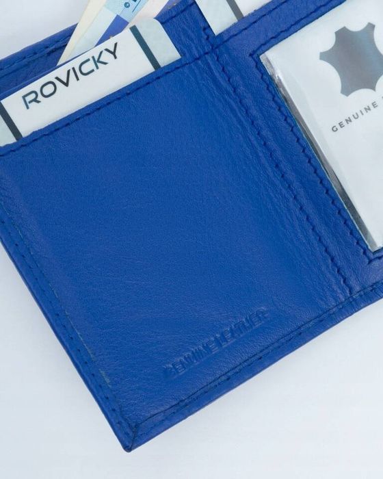 mały portfel damski na zatrzask ze skóry naturalnej - rovicky