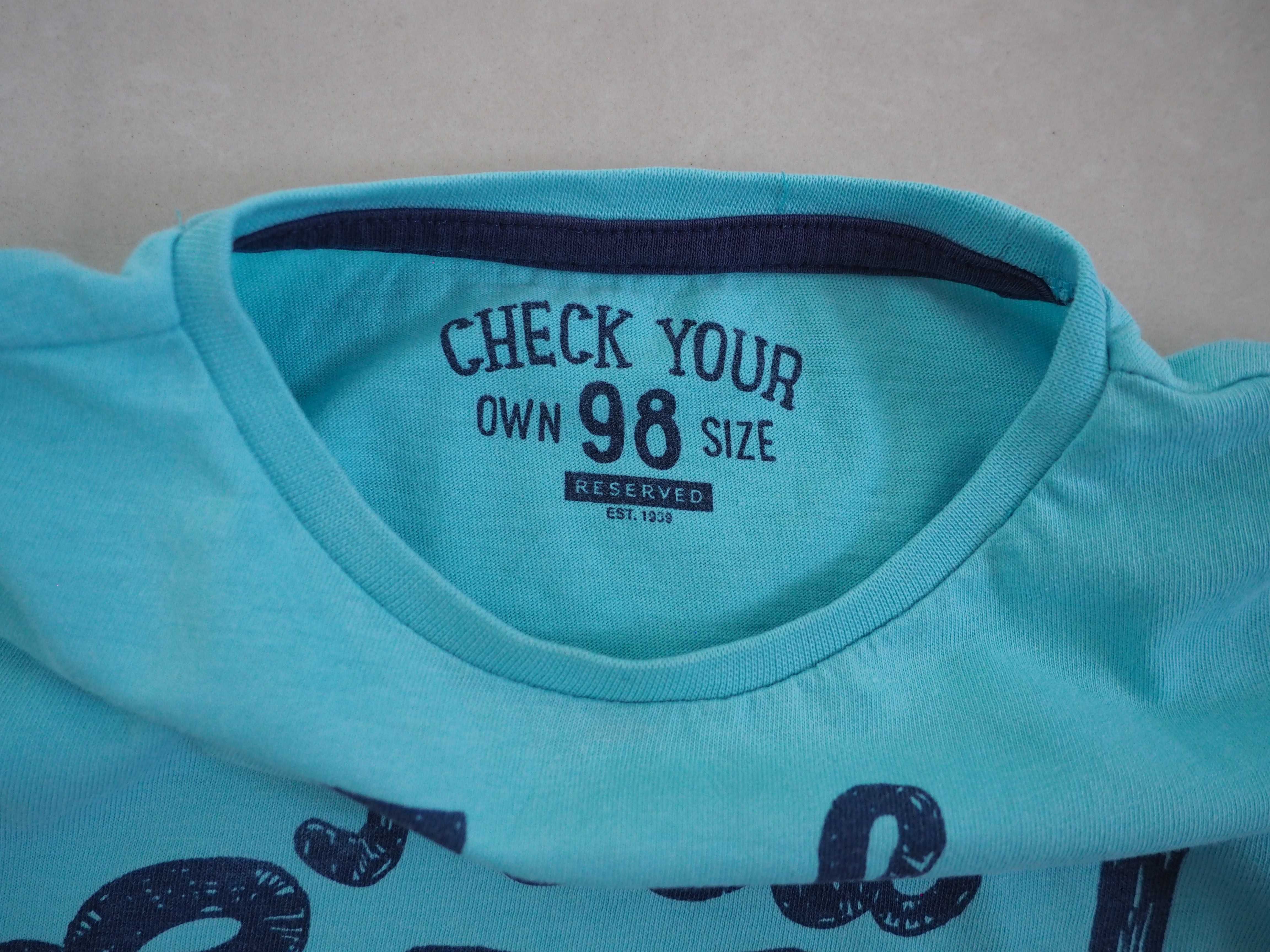 Reserved błękitny T-Shirt z długim rękawem R.98 j.NOWY