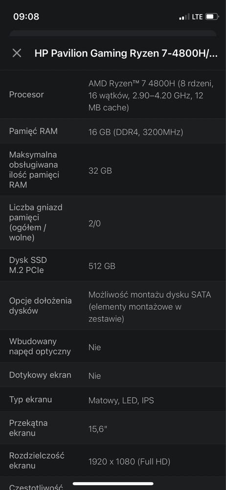 Laptop Hp Pavilion Gaming 15 Ryzen 7 Gtx1660Ti