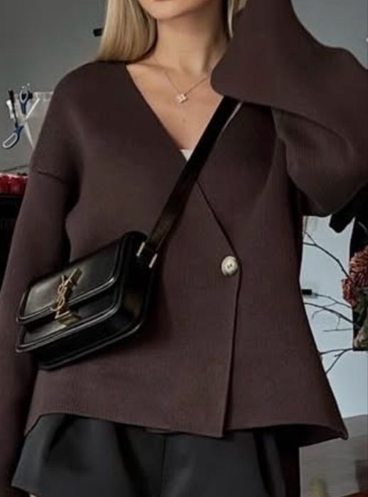 кардиган otage шоколадный цвет