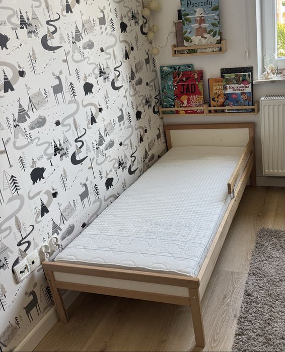 Łóżko dziecięce IKEA 70×160 cm + mat. lateksowy HEVEA Junior 160×70 cm