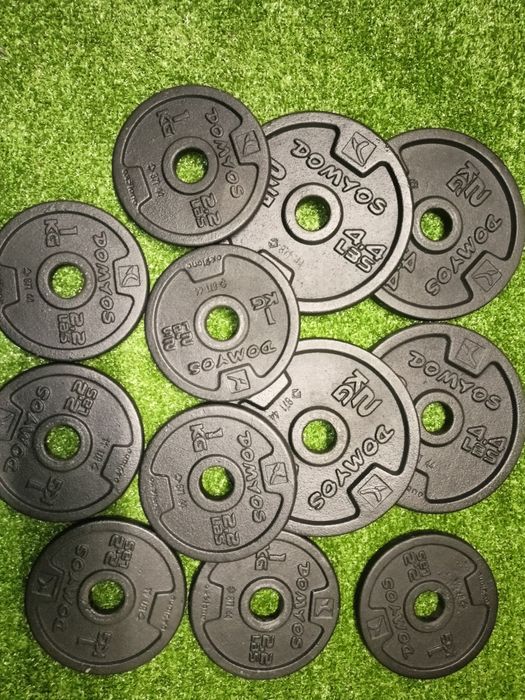 4x2kg i 8x1kg w sumie 16kg obciążenie żeliwne talerze