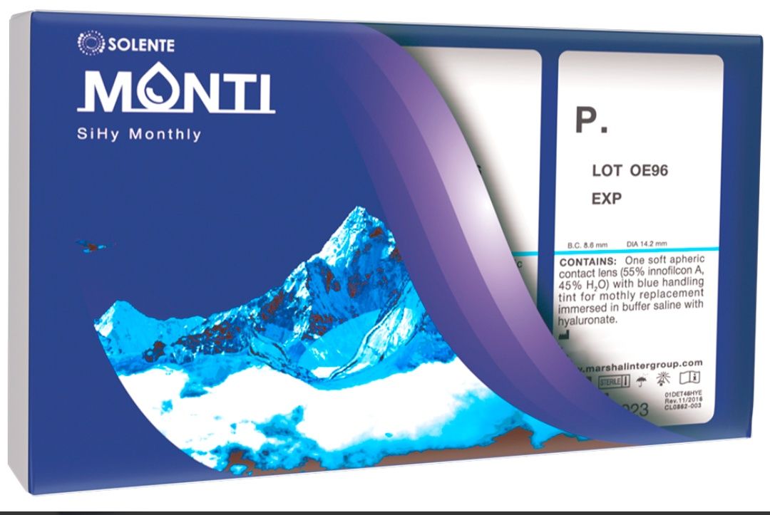 Контактні лінзи Solente Monti  Monthly (-1.25)
