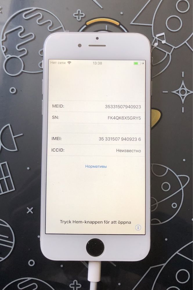 Материнская плата на Iphone 6s 16gb space grey под разблокировку