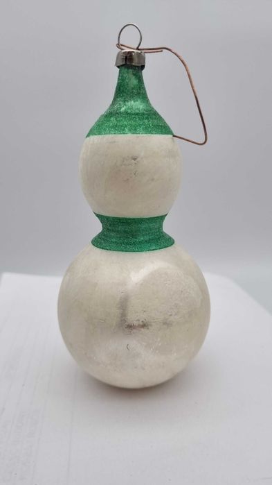 Bałwanek Duża Bombka choinkowa PRL Vintage Retro Czechosłowacja