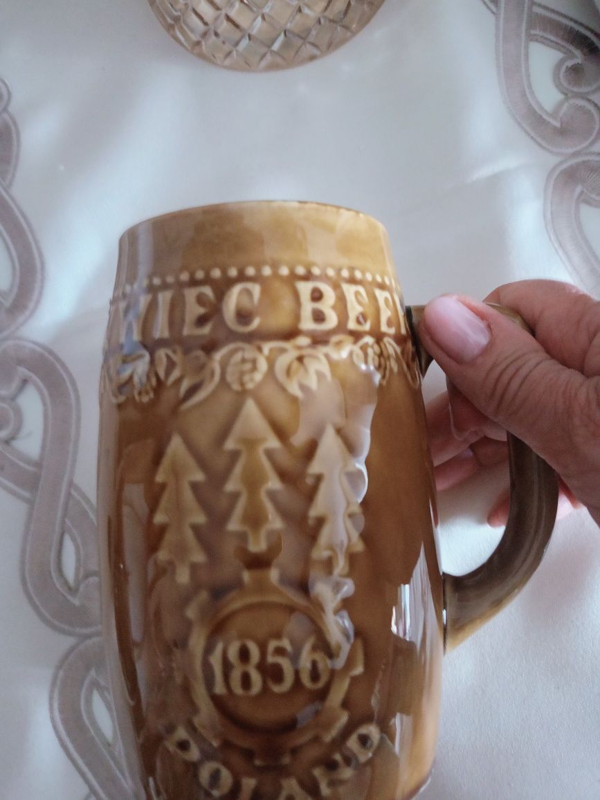 Kufel do piwa Żywiec ceramika PRL