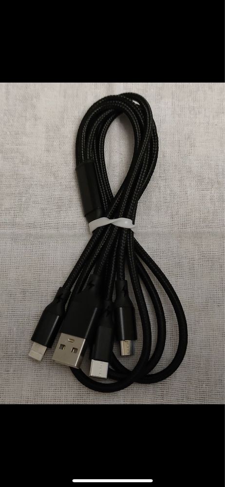 Кабель USB 3 в 1 Micro Type-C Lightning