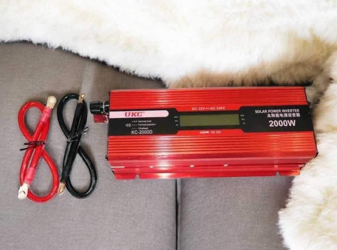 Перетворювач потужний інвертор на 2000 w з дисплеєм
