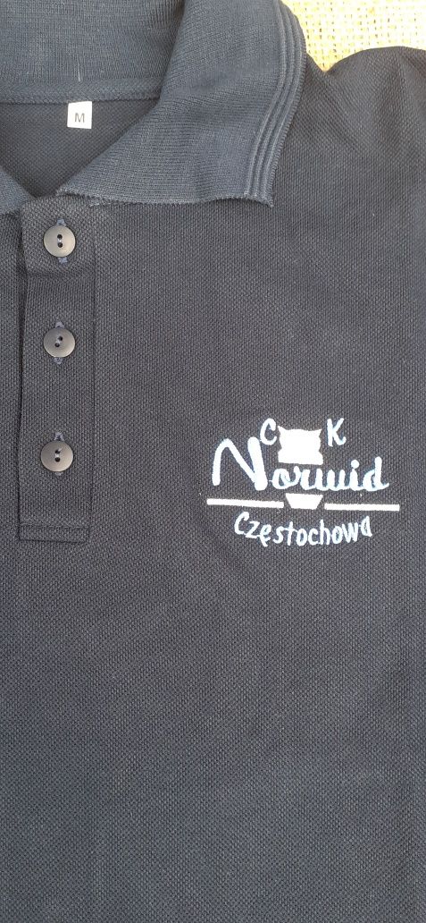 Polo granatowe, M, mundurek z haftem