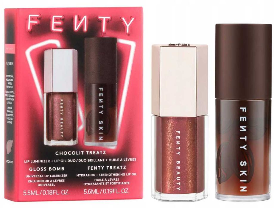 Fenty Skin Chocolit Treatz Lip Duo – Błyszczyk i Olejek do Ust
