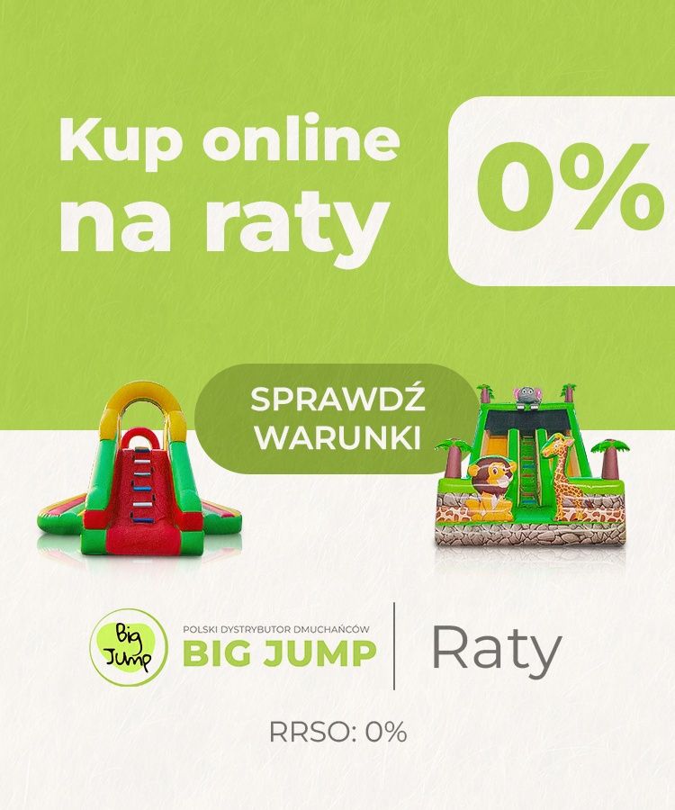 RATY 0% Dmuchańce dmuchane zamki place zabaw dmuchana a zjeżdżalnia