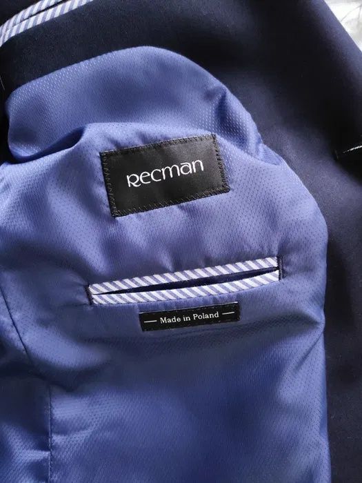 Garnitur męski granatowy- dobry stan, gotowy do noszenia