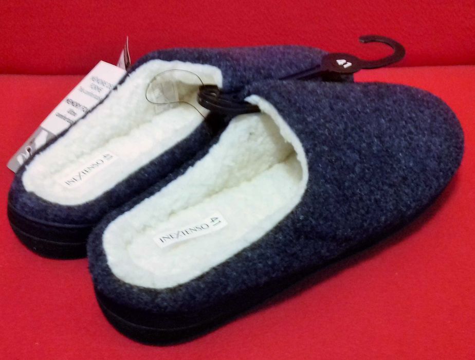 Bambosze męskie nowe ciepłe kapcie filcowe 41