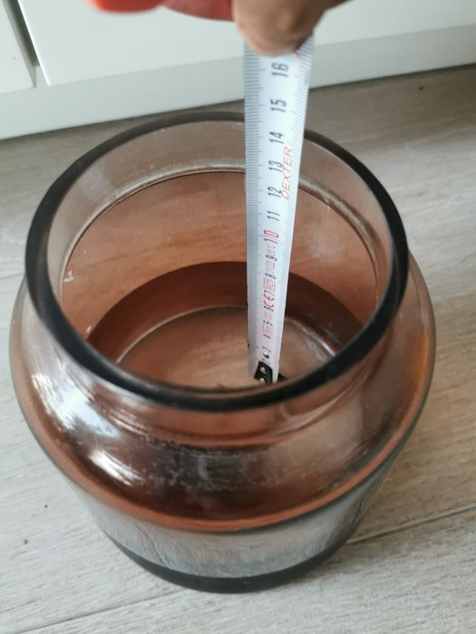 Wazon na kwiaty brązowe szkło Homla