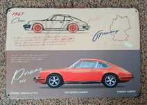 Poster - Porsche 911 de 1963 (metal 30x20 cm)