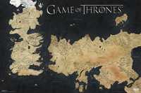 Plakat Gra o Tron Mapa Essos i Westeros game of thrones obraz obrazek