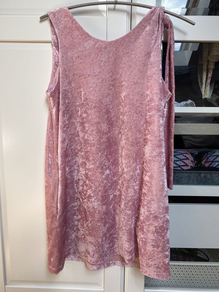 Sukienka Dzky Sieradzky projektanta  kolor pudrowy róż S 36 Bajeczna