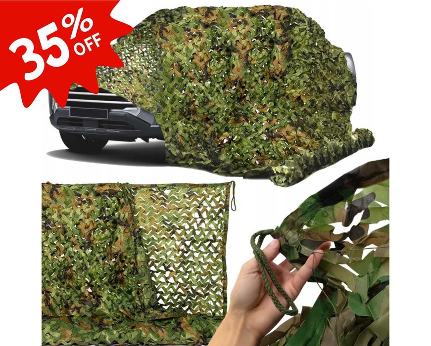 SIATKA MASKUJĄCA WOJSKOWA Camo 4x5 Outdoor Survival Osłona Ogród Leśna