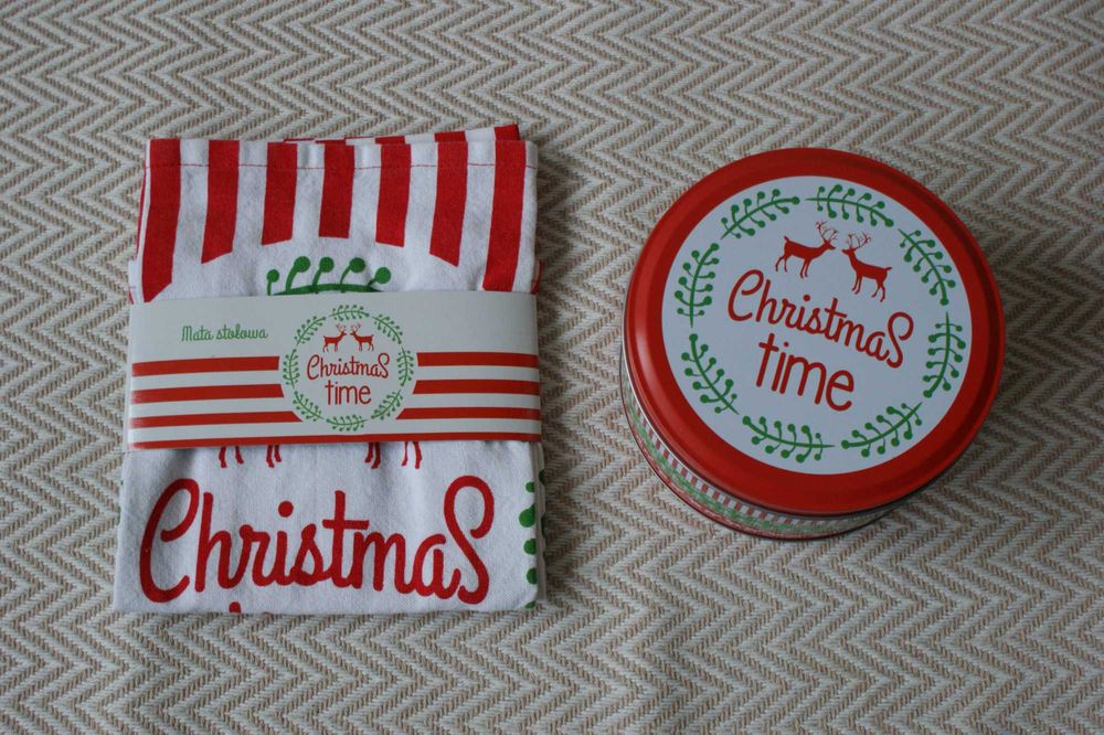 Puszka świąteczna + mata stołowa