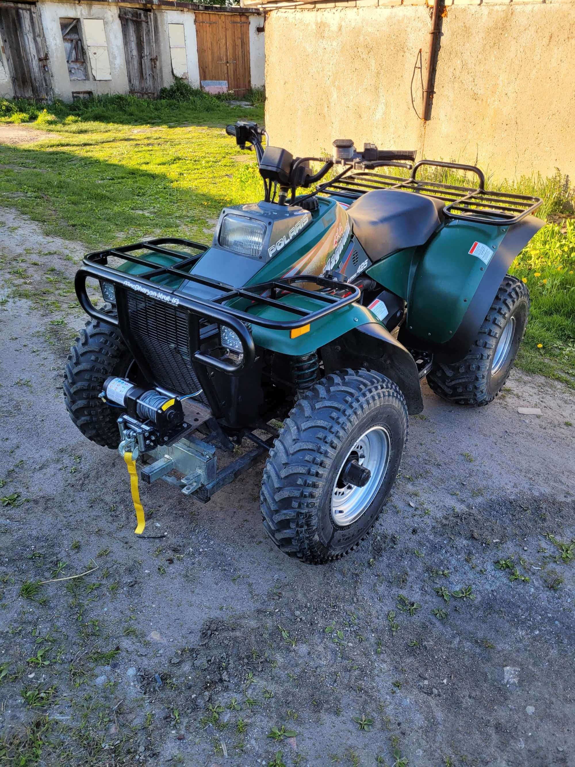 Quad Polaris Magnum 425 plus przyczepa i pług