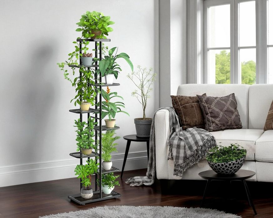 Kwietnik Metalowy na Kawiaty / Rośliny - Stojący Regał 140 cm