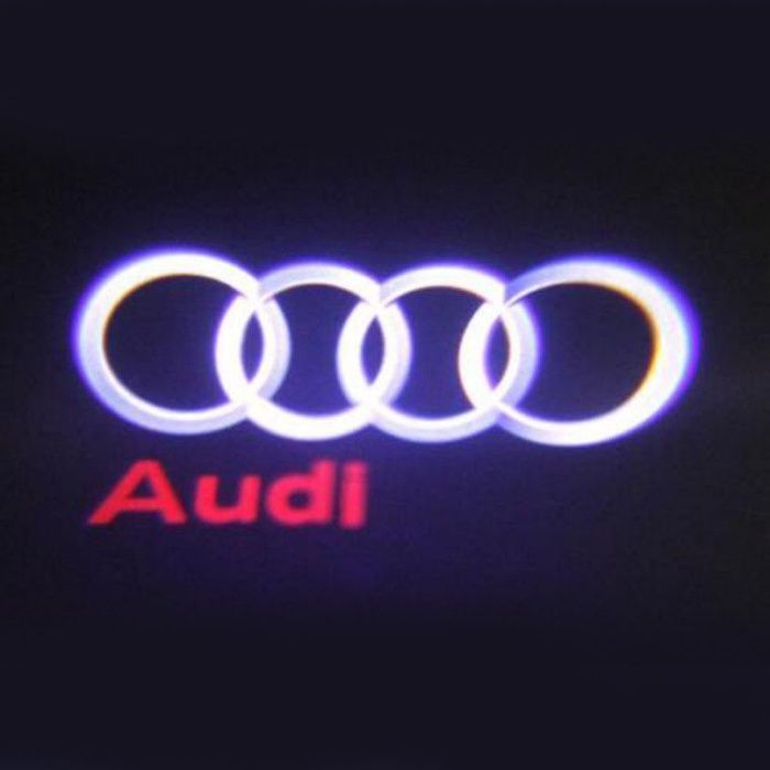 Luz cortesia portas Audi ou S-Line -Projecção logótipo no chão
