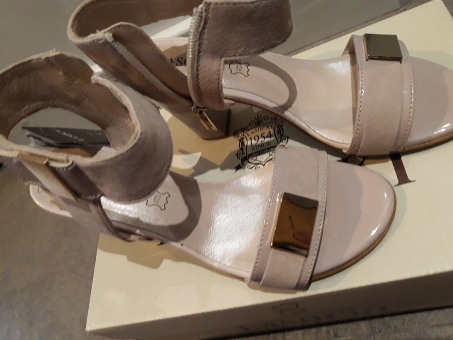 Sandały nowe z metką skórzane LASOCKI 35