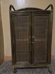 Wiklinowa, rattanowa szafka na buty fronty z plecionką 60x37x95 cm