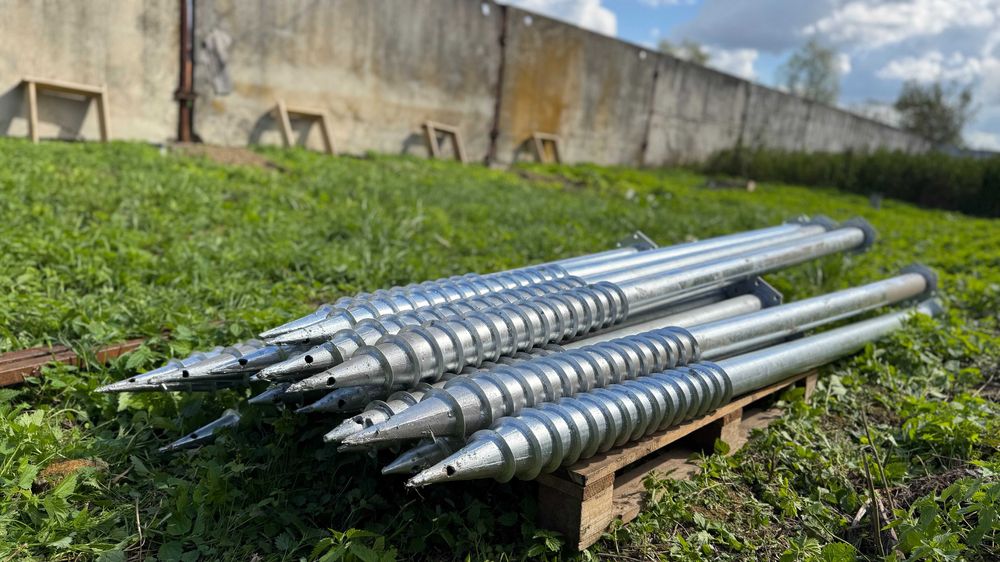 Геопалі геошуруп + гвинтові сваї • свайный фундамент