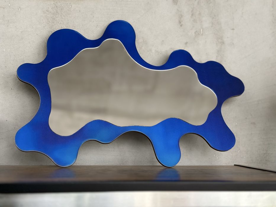 Retro lustro ścienne o nieregularnym ksztalcie Modern Design kolorowe