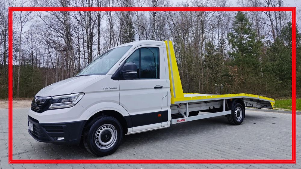 Volkswagen Crafter  Salon PL, 1 -właściciel, mały przebieg, (MAN TGE 3.180 L4) Laweta