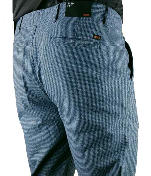 Spodnie Hugo Boss męskie Chino Slim szaroniebieskie nowe oryg. W40/L32