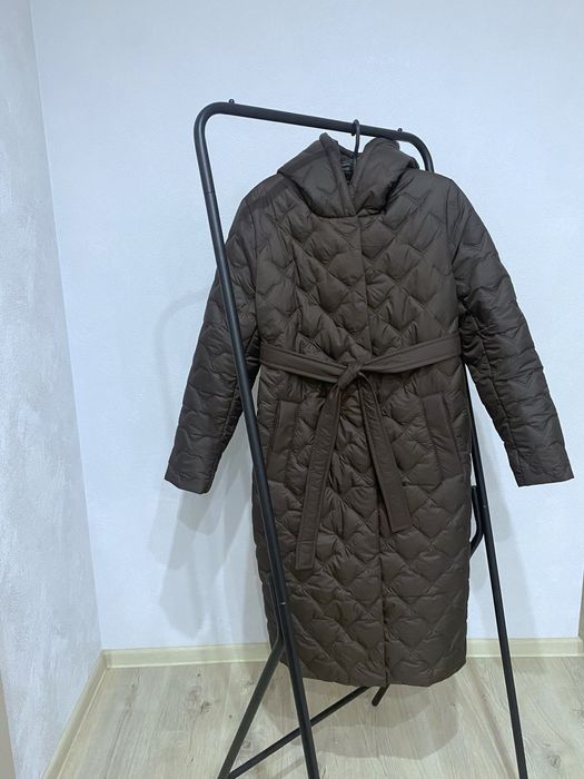 Жіноче зимове пальто колір шоколад розміри:48;50;52;54;56