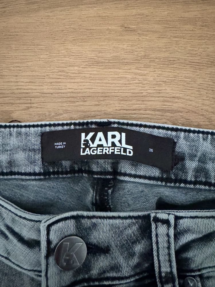 Karl Lagerfeld spodnie jeansy szare