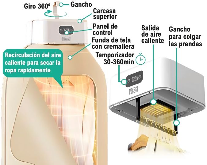 Secador Eletrico de Roupas Portatil