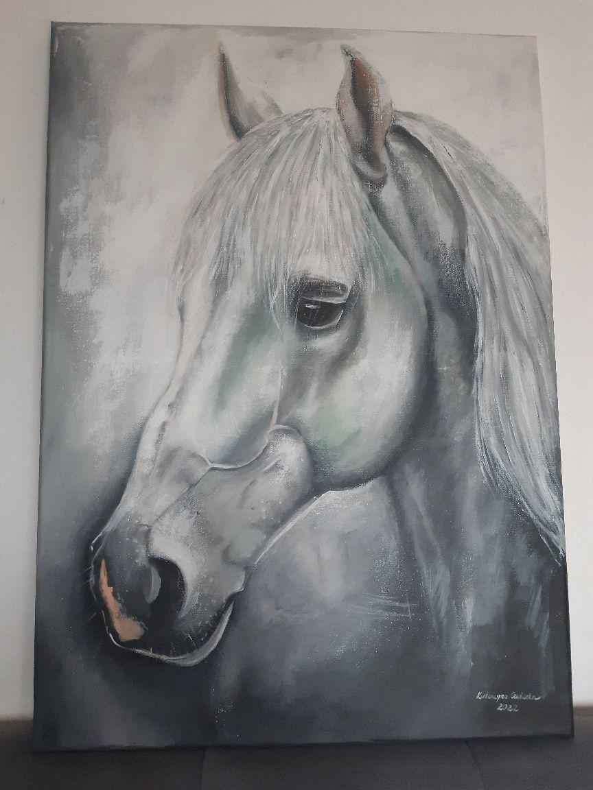 Koń ręcznie malowany.