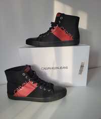 Calvin Klein Dalma. Trampki sneakersy czarne za kostkę, rozmiar 39