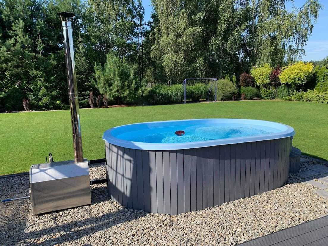 Basen z Pompa Ciepła LED jacuzzi poliestrowy pływacki HYDROMASAŻ SPA