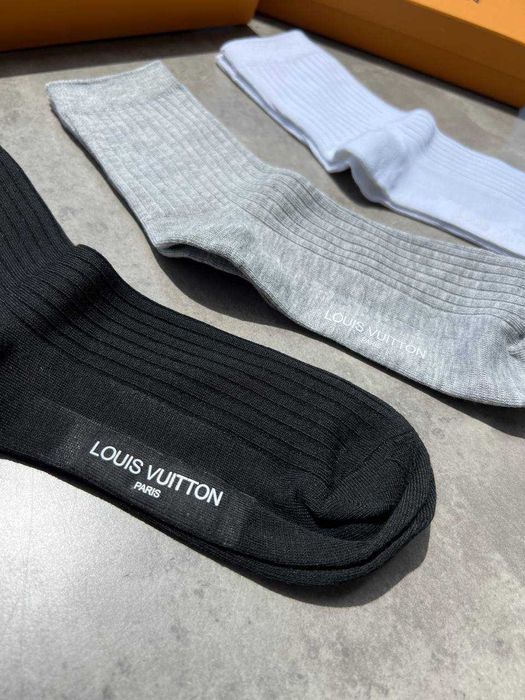 Мужские носки Louis Vuitton мужское белье LV 3 пары в коробке t147