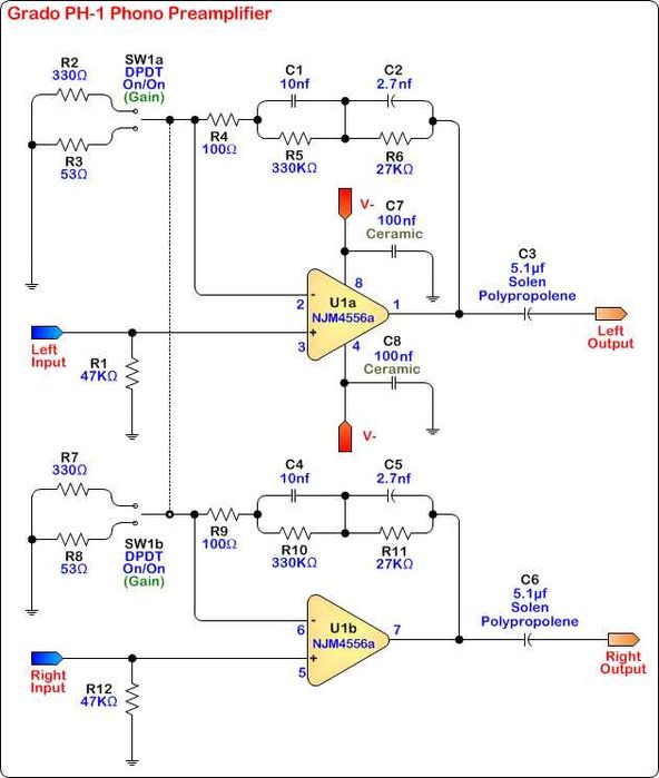 Фонокоректор Grado PH-1. Клон.