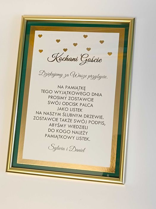 Karta A4 ramka do Księgi Gości drzewko, wesele inne