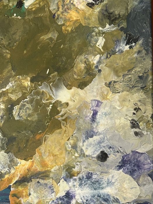 Vendo pintura abstrata em acrílico