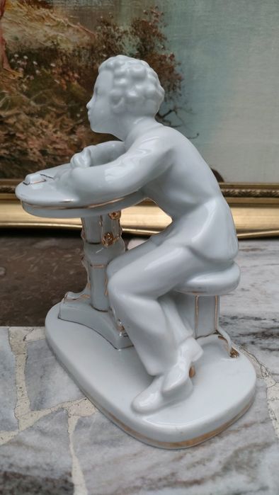 ŁOMONOSOW pisarz PUSZKIN stara figurka porcelanowa ROSJA