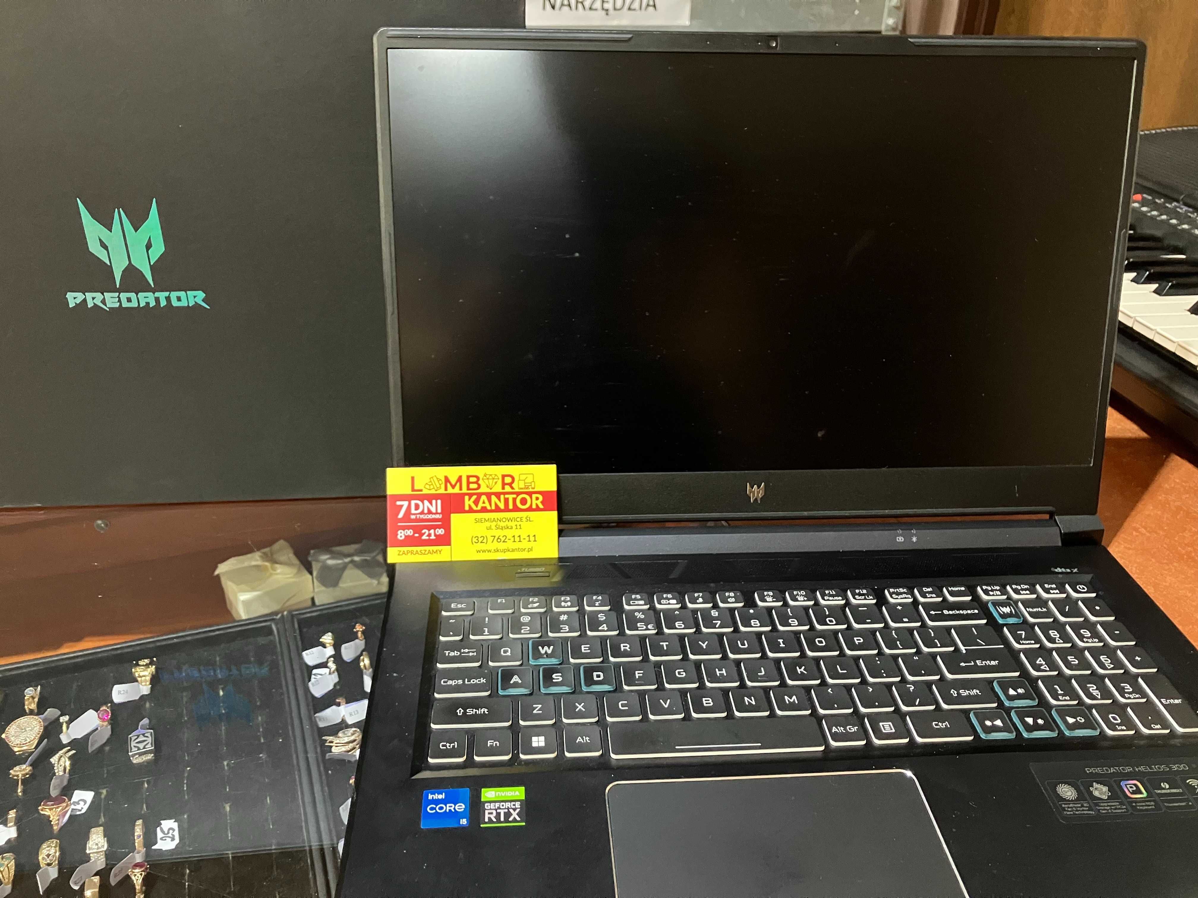 1610/n/24 Laptop Predator Helios 300!!  W idealnym stanie!!