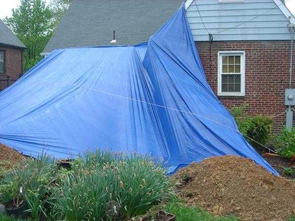 Тент защитный 100 г/м2 накрытие  брезент защита техники, сена, дров