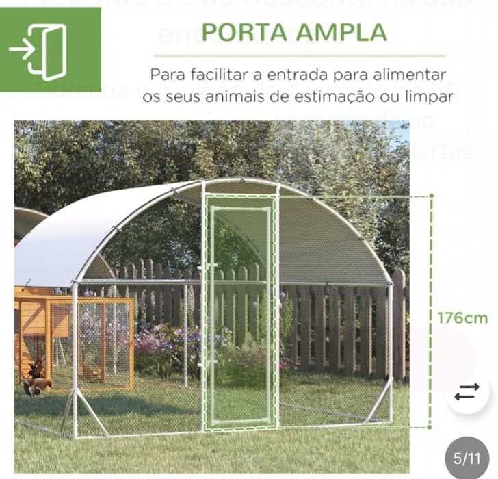 Galinheiro exterior aço galvanizado