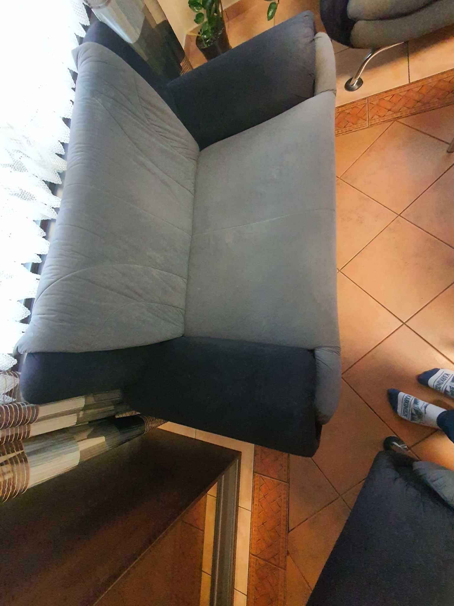 Komplet mebli 3+2+1 DAVOS niezniszczony Kanapa Sofa Fotel stolik szklo