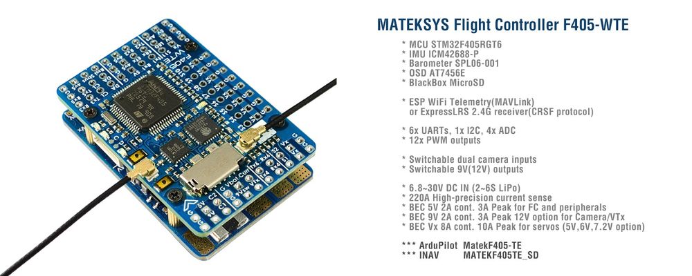 польотний контролер matek f405-wte із ELRS